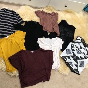 Bundle of 8 shirts-Charlotte Russe, Forever21, etc